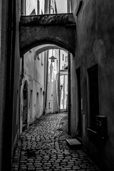 Narrow Little Alley Center Passau Bavaria Germany — Stockfoto