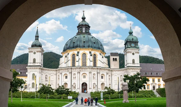 Courtyard School Monastery Ettal Bavaria Germany — 스톡 사진