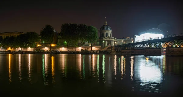 Pont Des Arts Panoráma Szajna Partján Párizs Franciaország — Stock Fotó