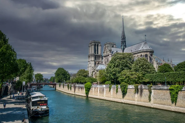 Notre Dame Cathedral Paris Great Fire France — Fotografie, imagine de stoc