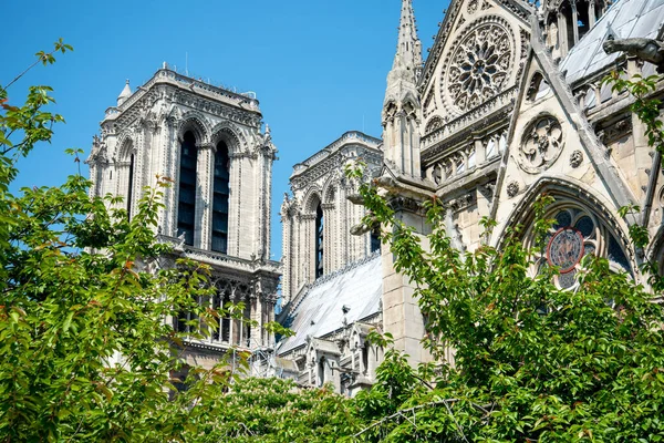 Church Steeple Notre Dame Cathedral Paris France — Fotografie, imagine de stoc
