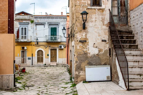 Abandoned Alley Empty Houses Lesina Small Town Gargano Southern Italy — Stockfoto