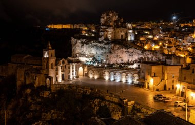 Matera, İtalya 'daki ünlü Aziz Peter Caveoso Kilisesi