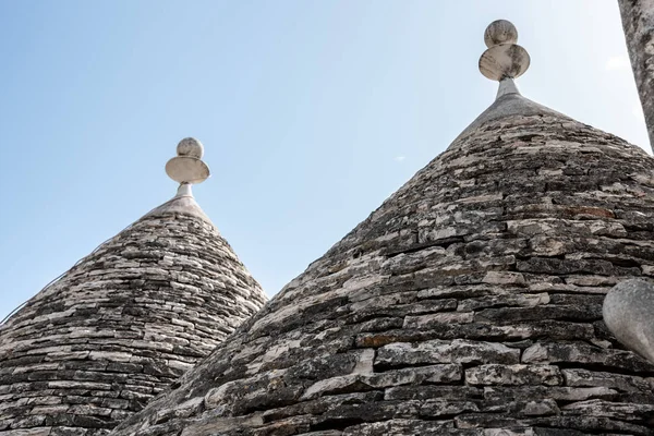 Typical Pilled Stone Roof Trullo Alberobello Italy — 图库照片