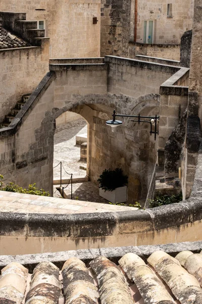 Abandoned Courtyard Somewhere Matera Historic District Italy — Foto Stock