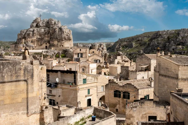 View Historic Cavern Basilica San Pietro Monte Errone Historic Downtown — Stock fotografie