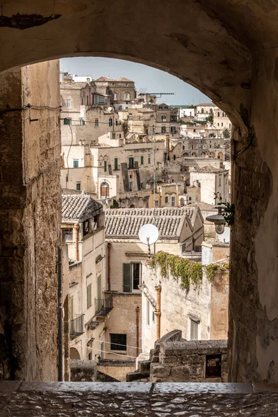 View Historic Sassi Matera Southern Italy — Stock fotografie