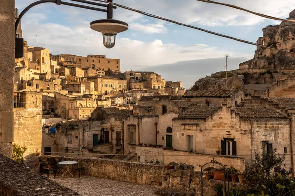 Ancient Medieval Alleyway Somewhere Historic Town Matera Italy — Stock fotografie