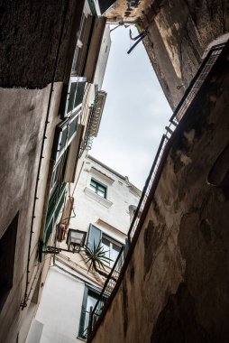 Traditional Italian houses in the town of Atrani at the Amalfi Coast, Southern Italy