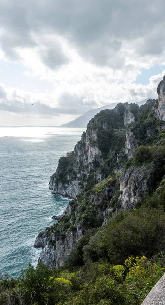 Scenic Maritime Landscape Cliffs Famous Amalfi Coast Southern Italy — Photo