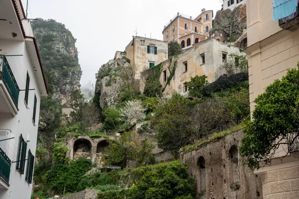 Traditional Italian Houses Town Atrani Amalfi Coast — Stock fotografie