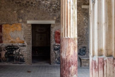 STABIA, ITALY - MAY 03, 2022 - Archaeological excavations of villa S. Marco in Stabia, Southern Italy