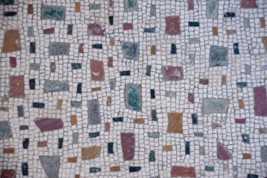 Ancient floor decoration in the excavated Roman villa of Oplontis, Italy