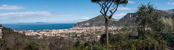 Panoramic View Gulf Naples City Vico Equense Front Southern Italy — Photo