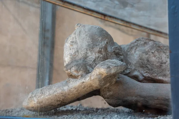 Pompeiian Inhabitants Petrified Last Situation Life Southern Italy — Zdjęcie stockowe