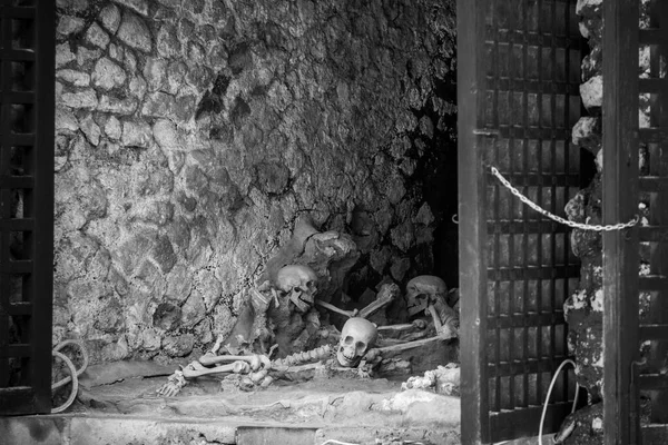 Herculanean inhabitants vainly searched for shelter at the city docks during the eruption of Vesuvius, Southern Italy