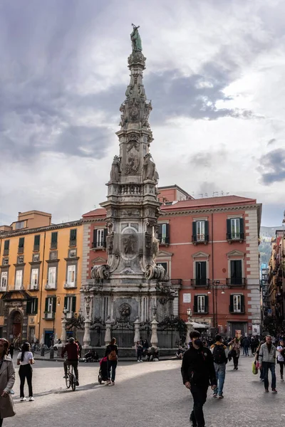 Old Plauge Column Center Naples Southern Italy — Stock Photo, Image