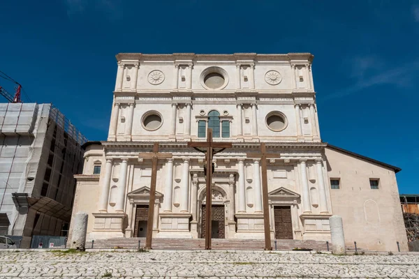 Renaissance Portal Basilica San Bernardino Aquila Abruzzo Italy — Foto Stock