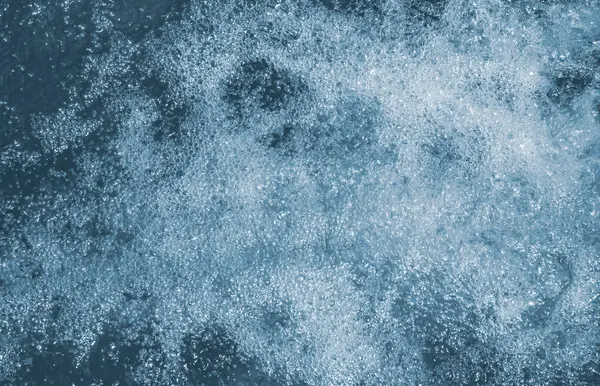 Burbujas Agua Translúcidas Sobre Fondo Azul Copiar Espacio — Foto de Stock