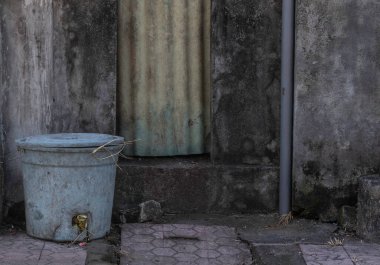 Endonezya, Bali 'de kirli siyah ve gri arka plan