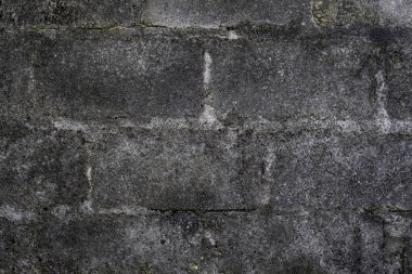 Bali, Endonezya 'da eski ve yıpranmış beton blok duvar
