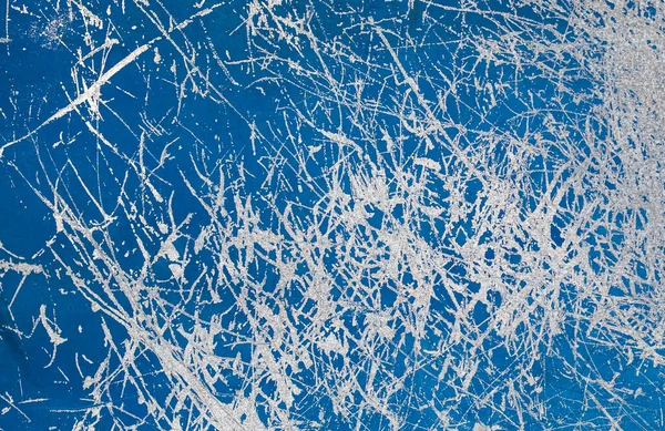 Blue Glass White Scratching Marks All — Stock Photo, Image