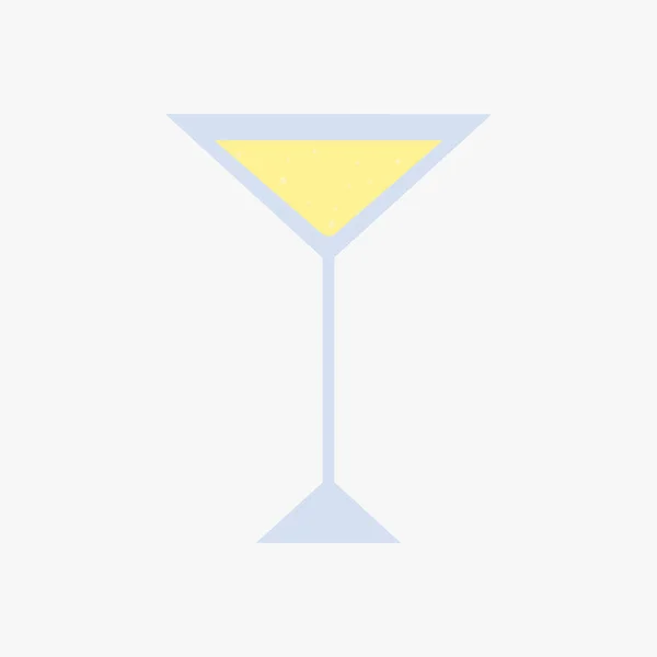 Verre Triangulaire Vin Martini Élément Conception — Image vectorielle