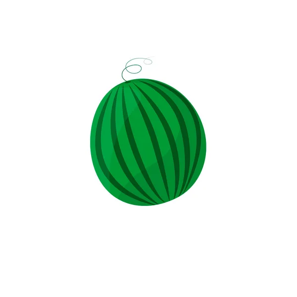 ラウンド全体の緑のスイカ ベクターイラスト デザイン要素 — ストックベクタ