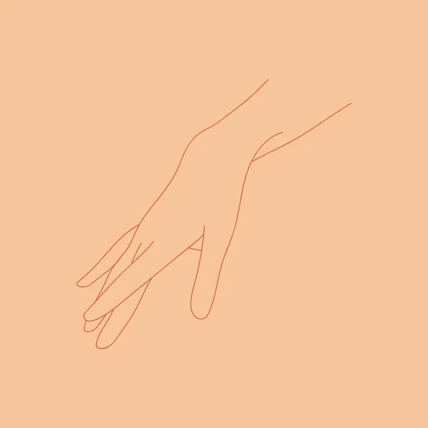 Graceful Gestures Female Hands Dancer Hand Vector Line Art Element — Stock Vector