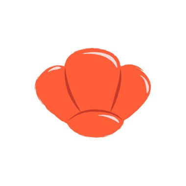 Çocuk kalem stilinde deniz kabuğu. Basit vektör çizimi, tasarım ögesi