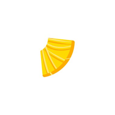Küçük bir dilim ananas. Basit vektör çizimi, tasarım ögesi