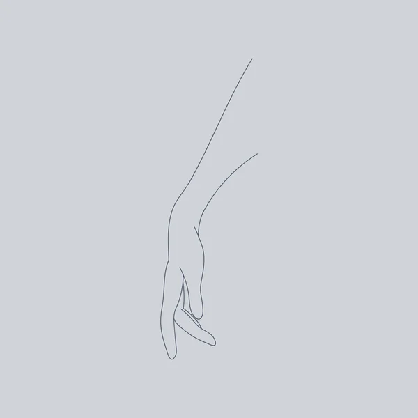 Витончені Жести Жіночих Рук Векторна Лінія Мистецтва Елемент Дизайну Логотип — стоковий вектор