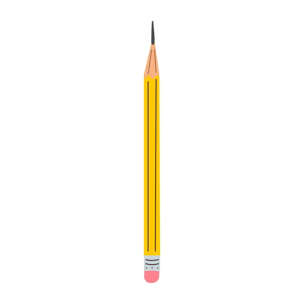 Long Sharpened Pencil Vector Design Element — Stock Vector