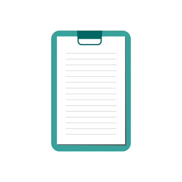 Tablet Blank Sheet Notes Vector Design Element — Vetor de Stock