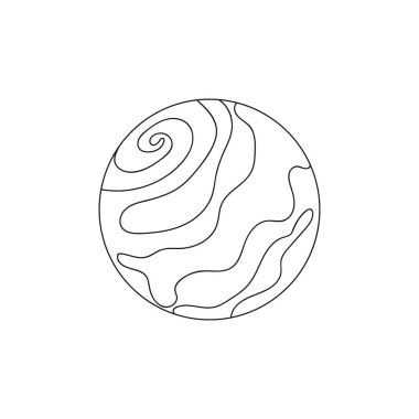 Satır sanatı gezegeni, tasarım elementi, logo.