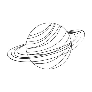 Satır sanatı gezegeni, tasarım elementi, logo.