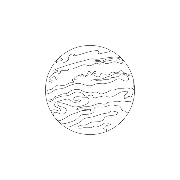 Planet Line Art Element Design Logo — Stok Vektör