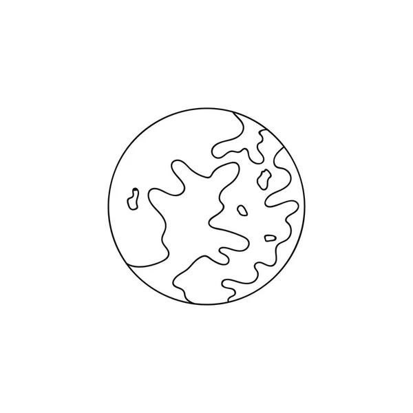 Planet Line Art Element Design Logo — Vettoriale Stock