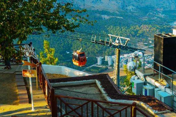 Antalya Turquía Vista Panorámica Desde Montaña Tunektepe Hasta Teleférico Entretenimiento — Foto de Stock