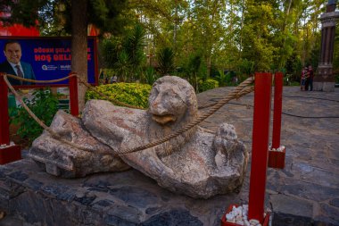 ANTALYA, TURKEY: Akşam saatlerinde Antalya 'nın Yukarı Duden Şelalesi yakınlarındaki Doğa Parkı