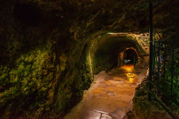 Antalya Turquia Pedras Com Cavernas Parque Natural Cachoeira Upper Duden — Fotografia de Stock