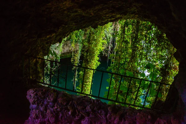 Antalya Turquía Paisaje Con Vistas Cascada Del Alto Duden Desde — Foto de Stock