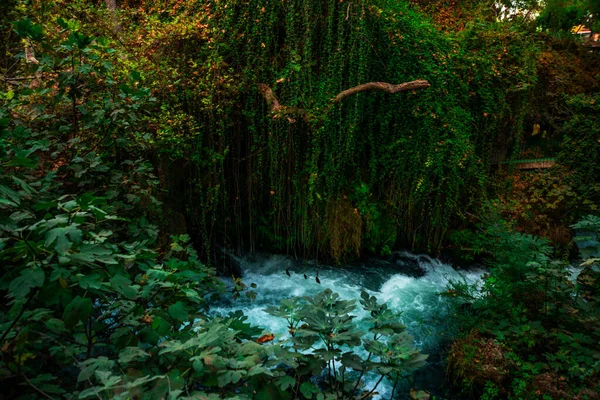 Antalya Turkey Gyönyörű Táj Kilátással Felső Duden Vízesésre Esték Parkjában — Stock Fotó