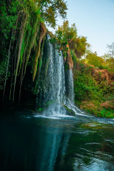 Antalia Turchia Bellissimo Paesaggio Con Vista Sulla Cascata Del Duden — Foto Stock