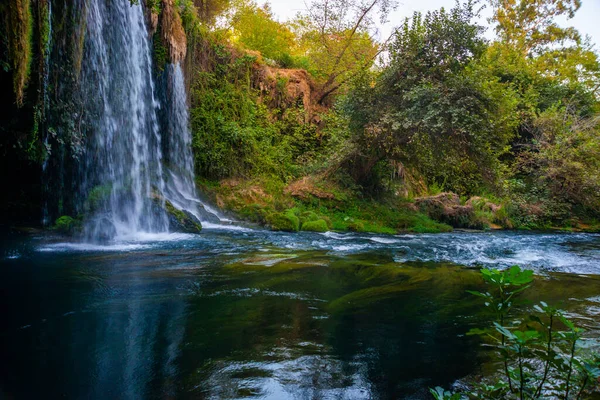 Antalya Türkei Der Obere Dudenwasserfall Wird Auch Alexanderfall Genannt Und — Stockfoto