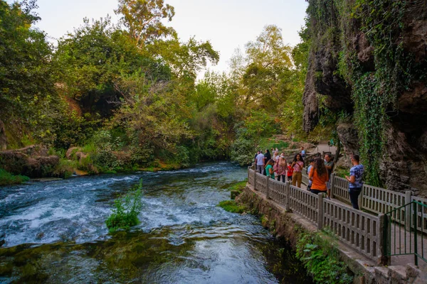 Antalia Turchia Famosa Cascata Del Duca Superiore Nel Parco Delle — Foto Stock