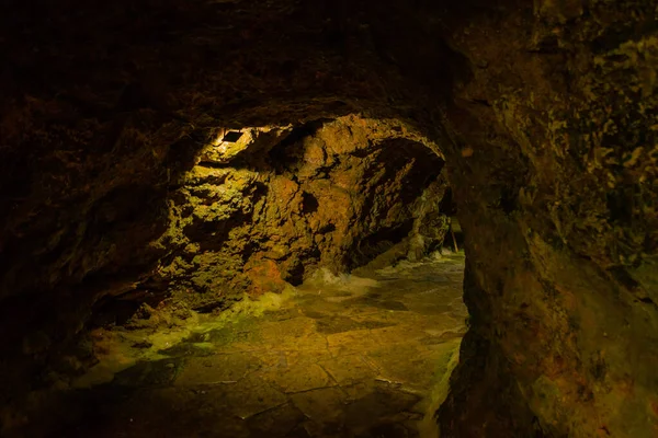 Анталия Турция Скалы Пещерами Природном Парке Водопада Уппер Дуден Городе — стоковое фото