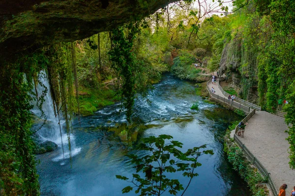 Antalya Türkei Der Berühmte Oberduden Wasserfall Abendpark Von Antalya Das — Stockfoto