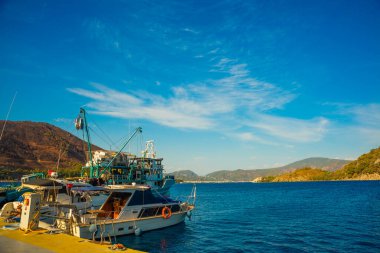 ICMELER, TURKEY: Icmeler 'den Marmaris plajı görüntüsü.