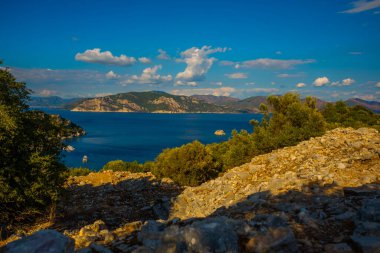 Türkiye 'nin Marmaris yakınlarındaki antik Amos kentinde AMOS, Marmaris, MUGLA, TURKEY: